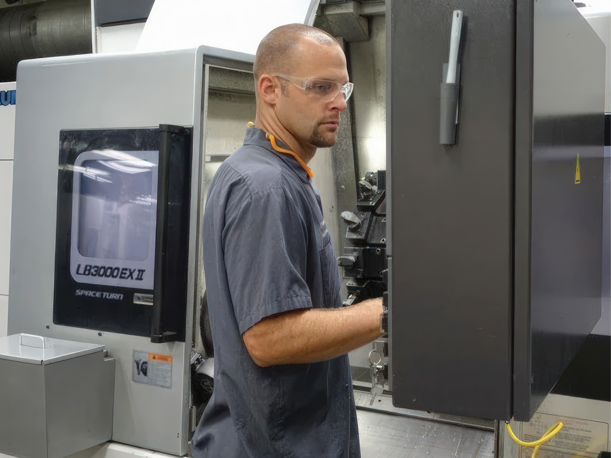 Employee controlling C&R machine